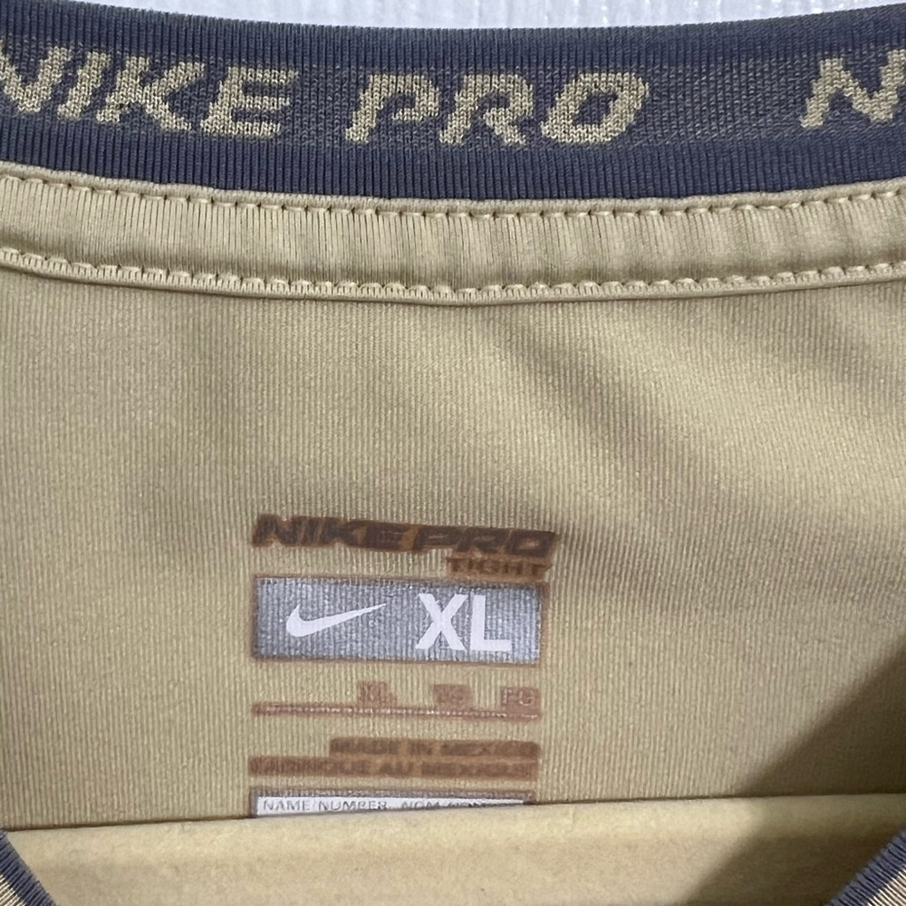 NIKE PRO -tight fit -beige shirt- size XL - Picture 5 of 13
